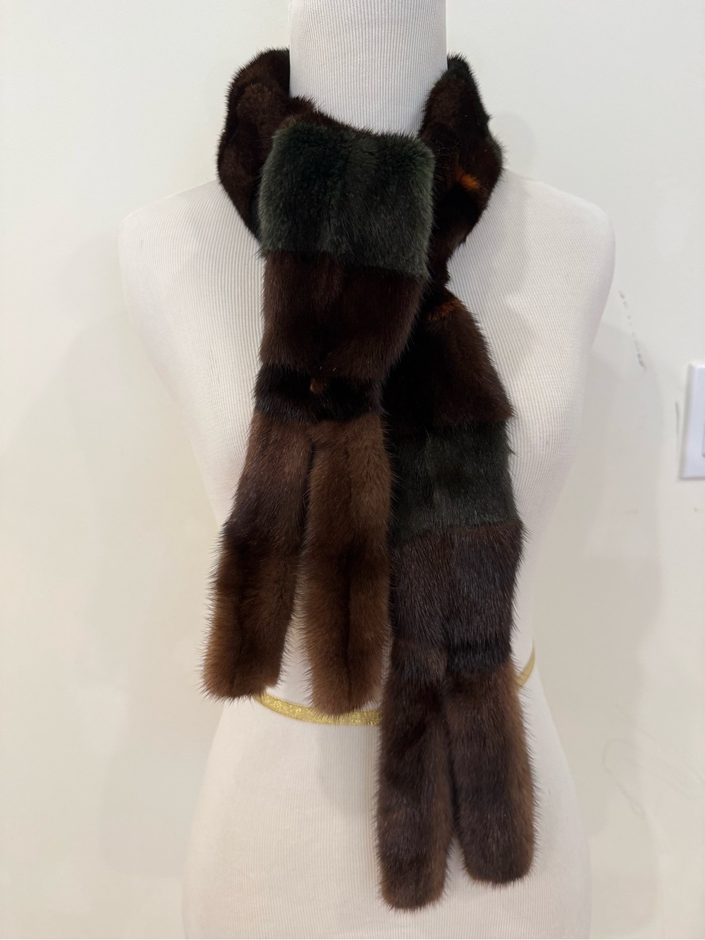 Luxury Brown Fur Scarf - Classic Women's Accessory